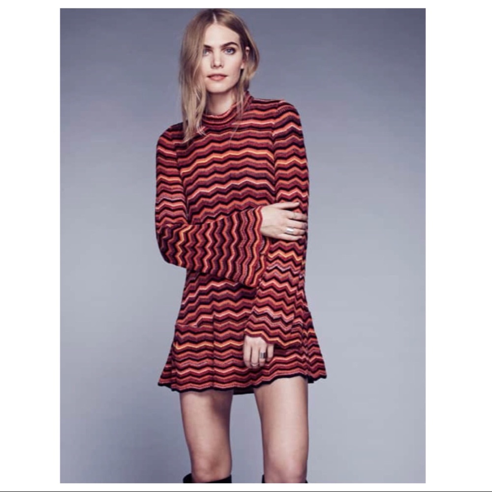 FREE PEOPLE STRIPED SWEATER DRESS - Picture 8 of 8